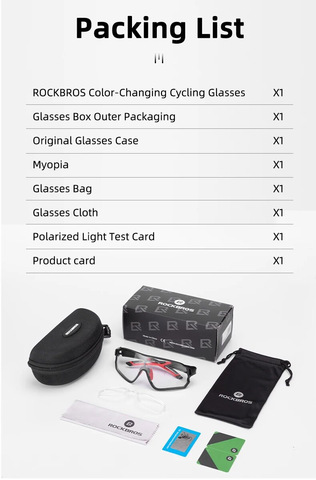 Картинка очки спортивные Rockbros 1013 black-clear - 13