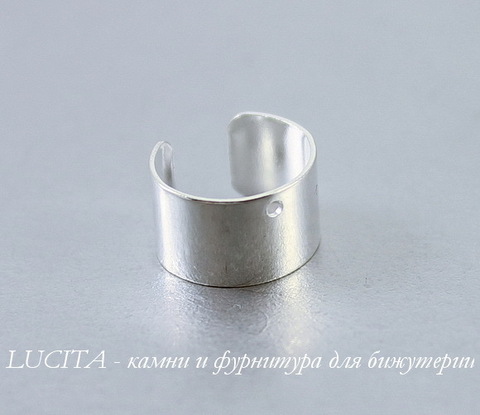 Основа для каффа (цвет - серебро) 10х9,5 мм