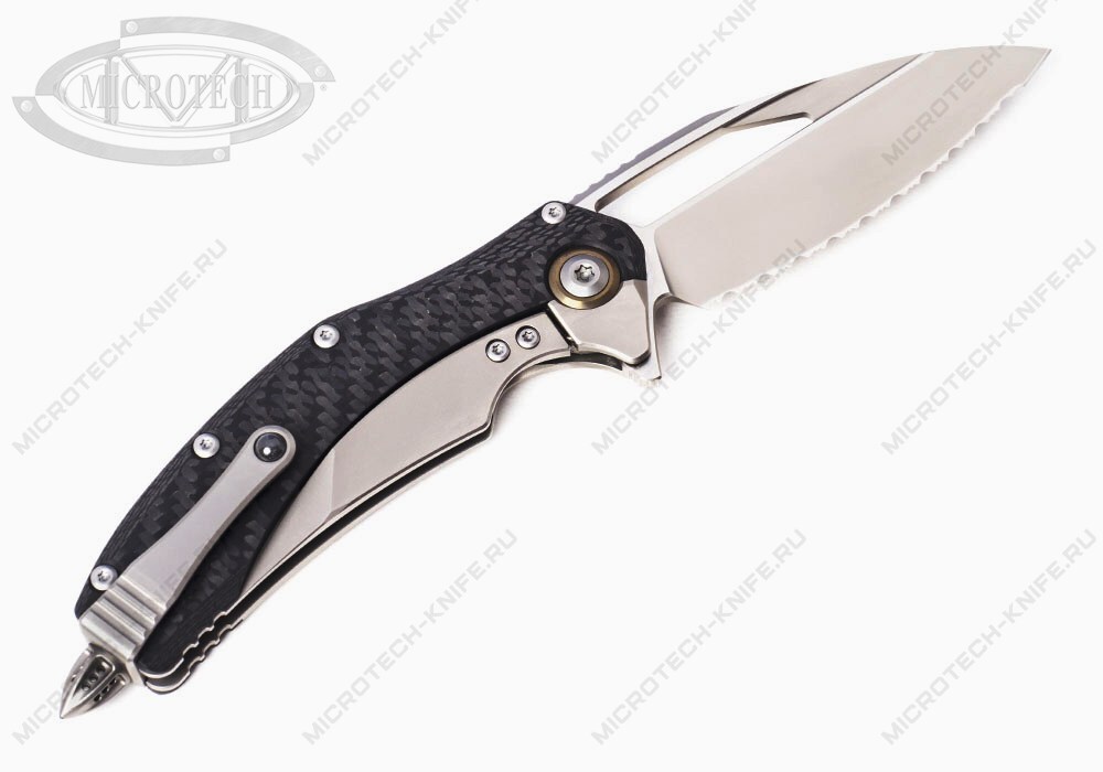 Нож Microtech Matrix 165C-9CFTI Titanium Full Serrated