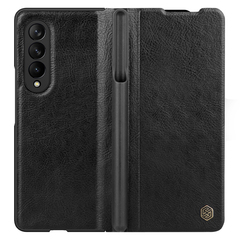 Кожаный чехол от Nillkin для Samsung Galaxy Z Fold 3, с держателем для S Pen, серия Qin Leather