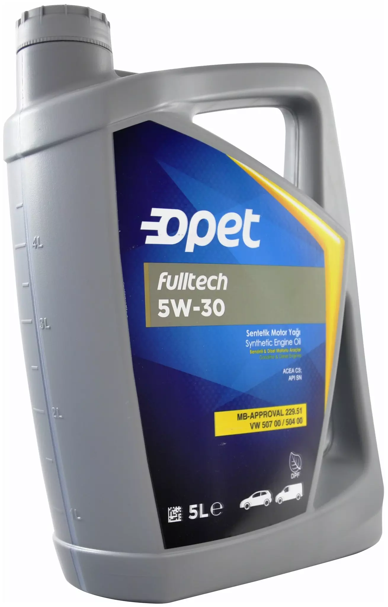 Моторное масло Opet Fulltech 5W-30 C3 синтетическое 5л