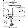 Hansgrohe Talis E 71710000 Смеситель для раковины однорычажный с донным клапаном