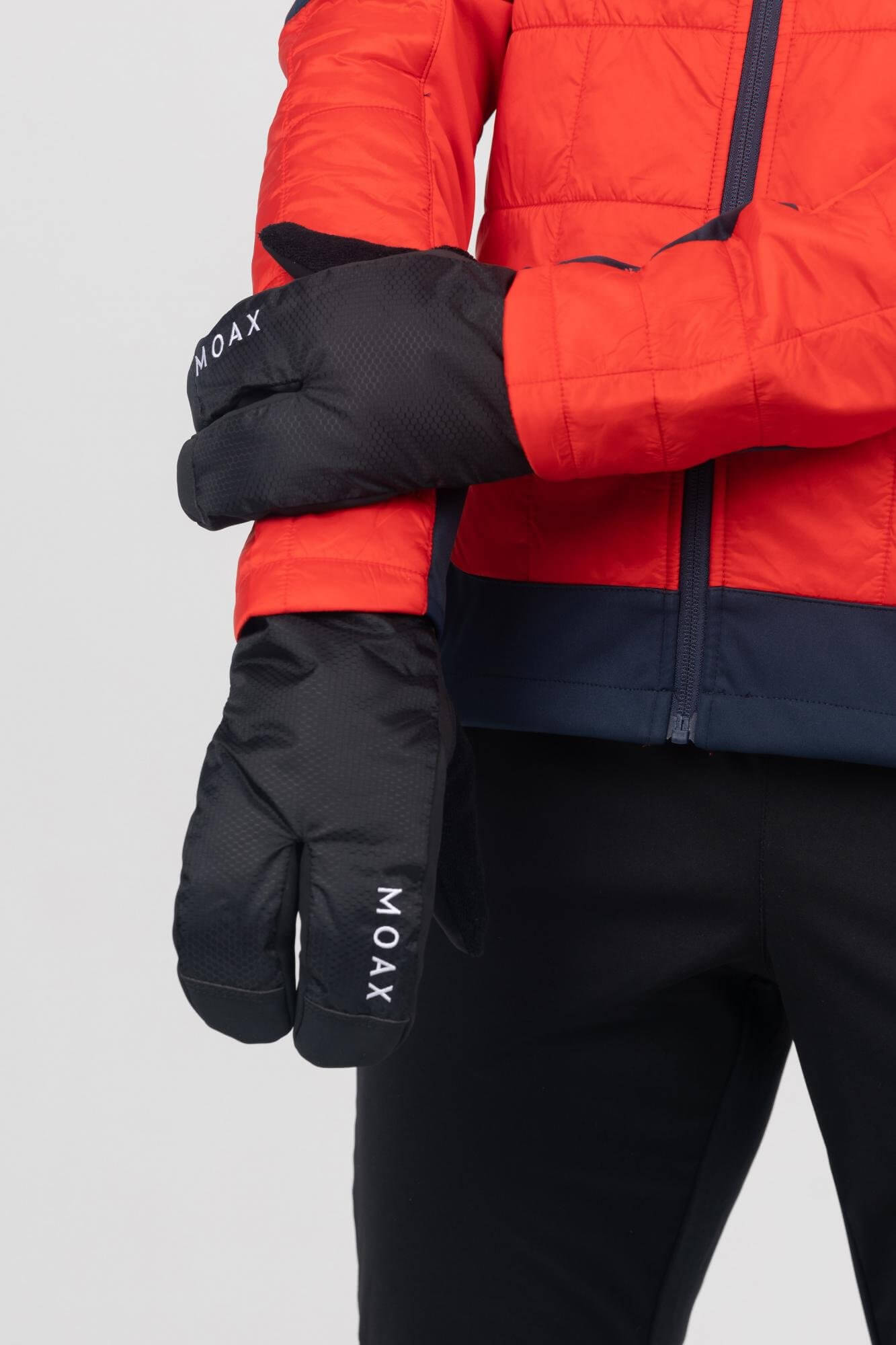 Лыжные варежки-лобстеры Moax Sport Split черные - 2