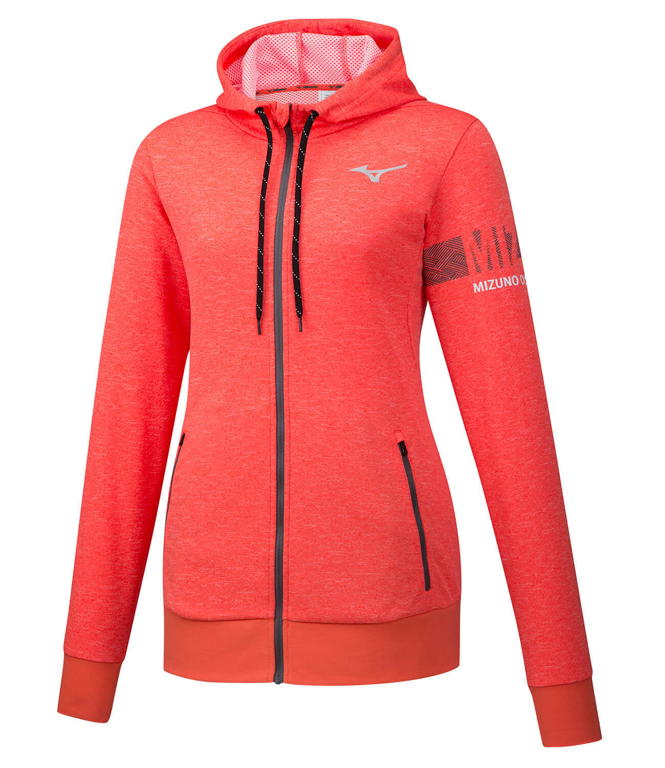 Mizuno Heritage Zip Hoody толстовка женская коралловая