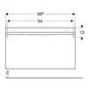 Geberit Renova Plan 869500000 Тумба под раковину, 98.8x58.5x47.3см, Белый / Высокоглянцевое покрытие