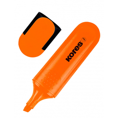 Маркер текстовыделитель Kores BRIGHT LINER PLUS, скош нак, 0.5-5 мм,оранж