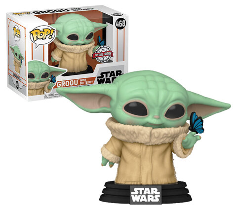 Funko POP! Star Wars. The Mandalorian: Grogu with Butterfly (Exc) (468)