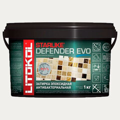 Затирка швов эпоксидная Litokol Starlike Defender EVO S.102 BIANCO GHIACCIO, 1 кг