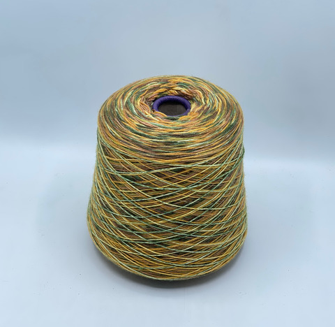 Filati Venezia, Calzeteria, 4/16 400м. 75% Меринос, 25% Полиамид, Желто-зеленый мультиколор, 39769