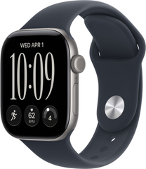 Apple Watch Series 12, 46 mm, GPS, Space Gray Aluminum, Navy Blue Sport Band, M/L