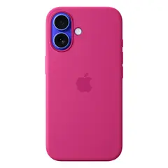 Силиконовый чехол с поддержкой MagSafe Apple Silicone Case для iPhone 16, Fuchsia (Фуксия)