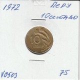 V0503 1972 Перу 10 сентаво сентавос центаво V0503 1972 Перу 10 сентаво сентавос центаво