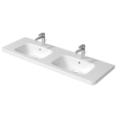 Duravit DuraStyle 2357140000 Раковина меб. двойная с переливом, с отверстием под смеситель, глазуровка снизу, 1400 мм фото