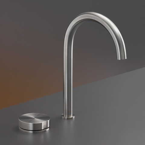 CeaDesign Giotto GIO 21 S Смеситель для раковины, прогрессивный, поворотный излив H. 245 мм, без донного клапана, цвет сатинированная нержавеющая сталь