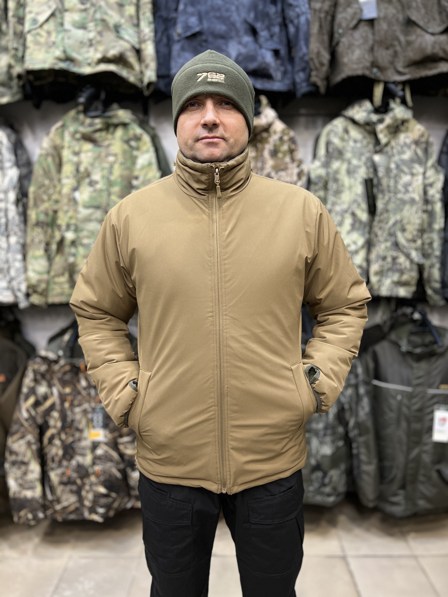 Куртка Двухсторонняя, GONGTEX Олива, Койот