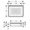 Axor Universal Softsquare 42803990 Мыльница/полка, цвет полированное золото
