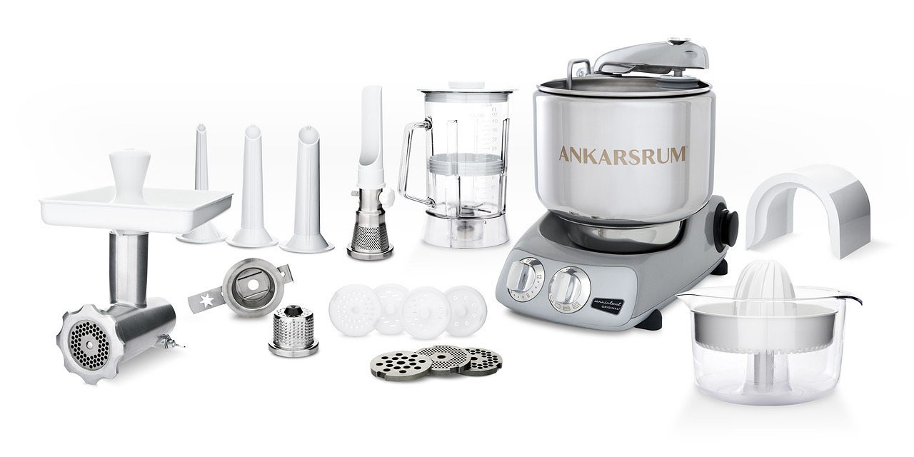 Тестомес комбайн Ankarsrum AKM6230JS+ Assistent серебристо-серый (расширенный)