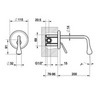 Gessi Goccia 33687#031 Внутренняя часть встраиваемого однорычажного смесителя для раковины с изливом