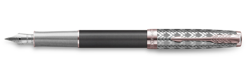Ручка перьевая Parker Sonnet Premium 2021, F537, Metal & Grey Lacquer PGT (2119788)