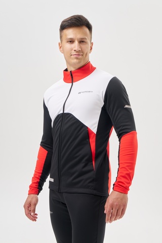 Мужская тренировочная лыжная куртка Nordski Pro 2.0 white-black-red