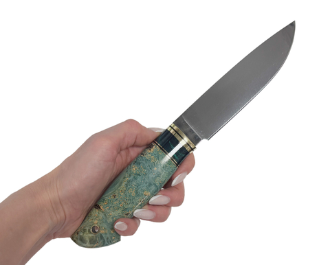 Нож Соболь, Bohler K340, рукоять кап.клена, акрил