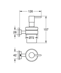 Дозатор для жидкого мыла Grohe Essentials Cube 40756001