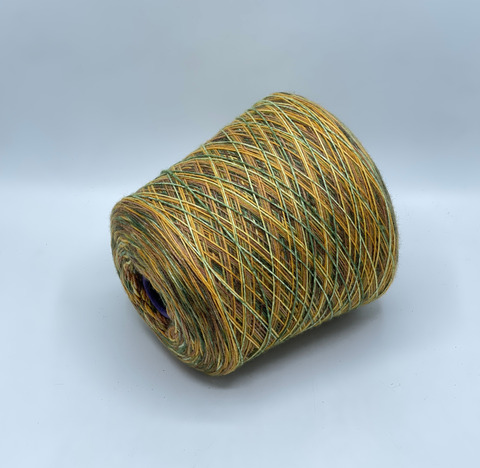 Filati Venezia, Calzeteria, 4/16 400м. 75% Меринос, 25% Полиамид, Желто-зеленый мультиколор, 39769