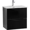 BelBagno MARINO-CER-MINI-600-2C-SO-NL-P База под раковину подвесная с двумя выкатными ящиками, Nero Lucido, 596x390x500