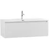 BelBagno UNO-1000-1C-SO-BO База под раковину подвесная с фрезерованными ручками по всей длине фасада с одним выкатн. ящ., Bianco Opaco, 1000x455x350