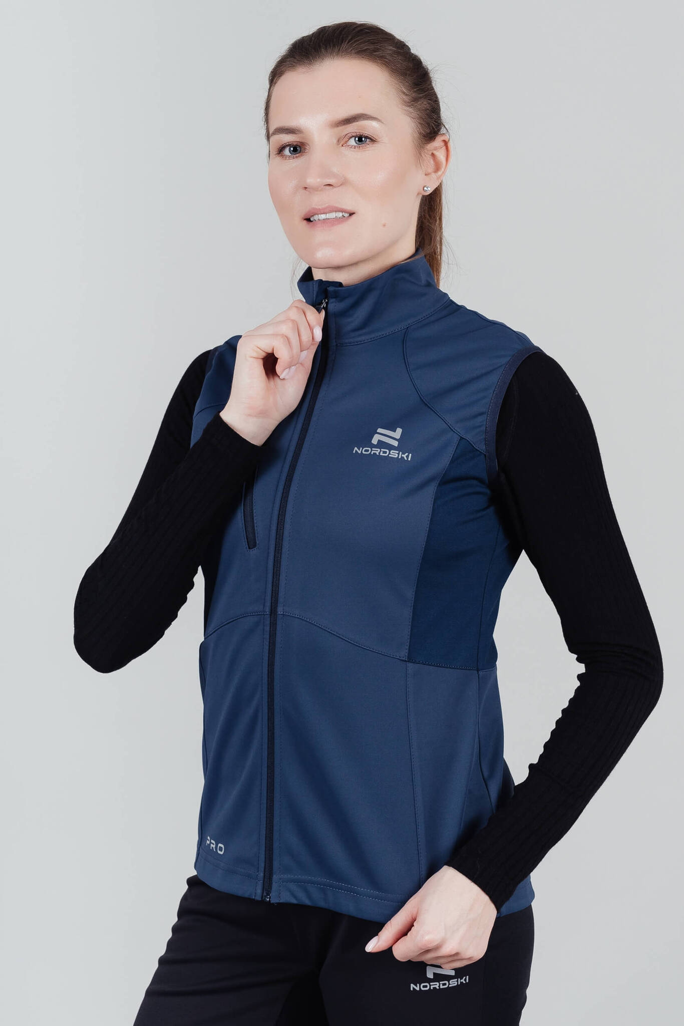 Женский лыжный жилет Nordski Pro blue - 2