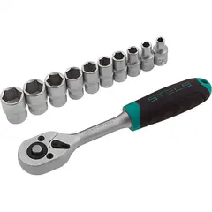 Набор торцевых головок, 1/4", 11 предм.// STELS 14125