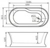 BelBagno BB300 Отдельностоящая акриловая ванна, цвет: белый
