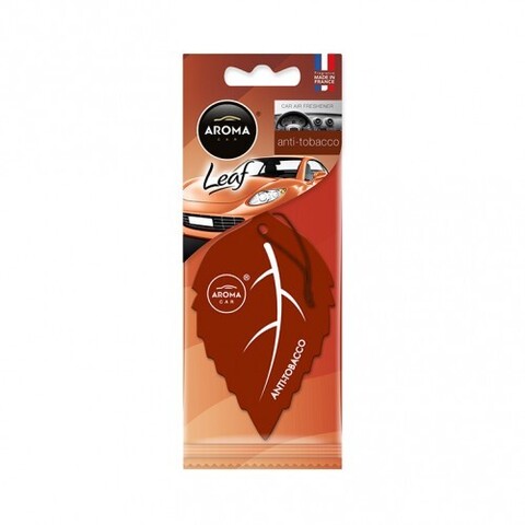 AROMA CAR Ароматизатор картонный LEAF AROMA CAR Anti Tobacco