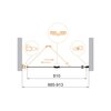 Cezares Eco ECO-O-BS-12-100-C-CR Дверь душевая в нишу, цвет: хром