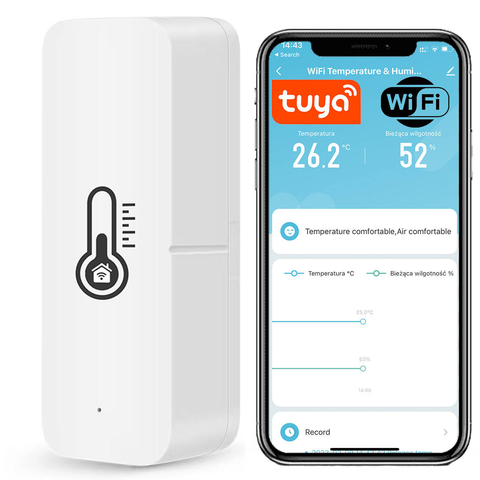 Умный Wi-Fi датчик температуры и влажности BestLine WFWD01 Умный Wi-Fi датчик температуры и влажности BestLine WFWD01