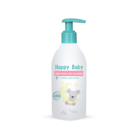 Liv-delano Happy Baby Гель-пенка для купания 0+ (с первых дней жизни) 300г