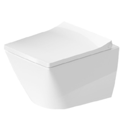Duravit Viu 2573092000 Унитаз подвесной безободковый 370х480мм цвет белый Антибактериальное покр. фото