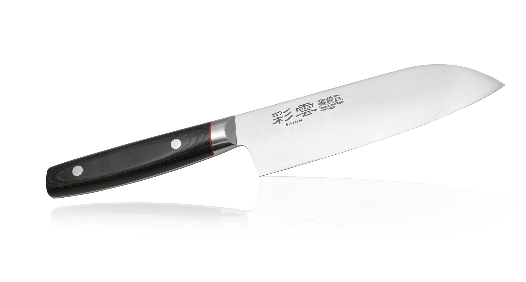 Нож Сантоку Kanetsugu Saiun Damascus, 9003, сталь VG-10, в картонной коробке, 170 мм