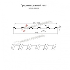 Профнастил МП-35x1035-B NormanMP (ПЭ-01-9006-0,5)