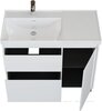 Aquanet 365909 Тумба с раковиной Nova Lite 2.0 100 L напольная цв. белый глянец (365909)