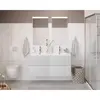 BelBagno UNO-1200-4C-SO-BO База под раковину подвесная с фрезерованными ручками по всей длине фасада с четырьмя выкатн. ящ., Bianco Opaco, 1200x455x608