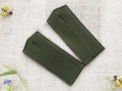 Погоны, замшевые, р. 15х6 см, хаки