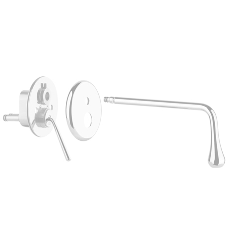 Gessi Goccia 33690#279 Встраиваемый однорычажный смеситель для раковиныс инд.длиной излива (70-300мм)(внешние части), цвет: белый