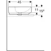 Geberit VariForm 500.772.01.2 Раковина с установкой на столешницу овальной формы, 60х45 см, с отв. под смеситель, с отв. перелива