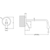 Gessi Goccia 33690#279 Встраиваемый однорычажный смеситель для раковиныс инд.длиной излива (70-300мм)(внешние части), цвет: белый