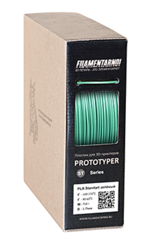 Пластик для 3D-принтера Filamentarno STANDART PLA+ STANDART зелёный