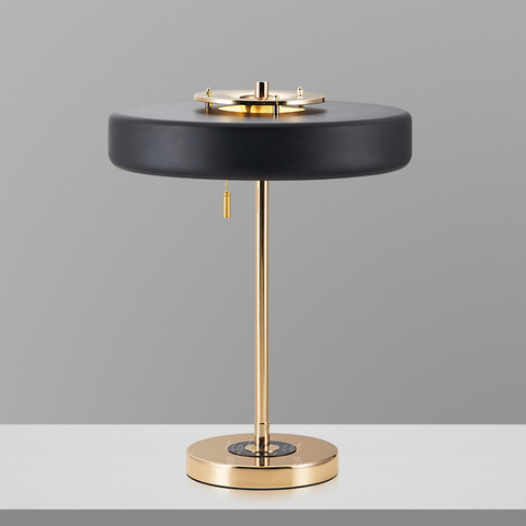 Bert Frank Revolt  table  Lamp ( black + gold  )