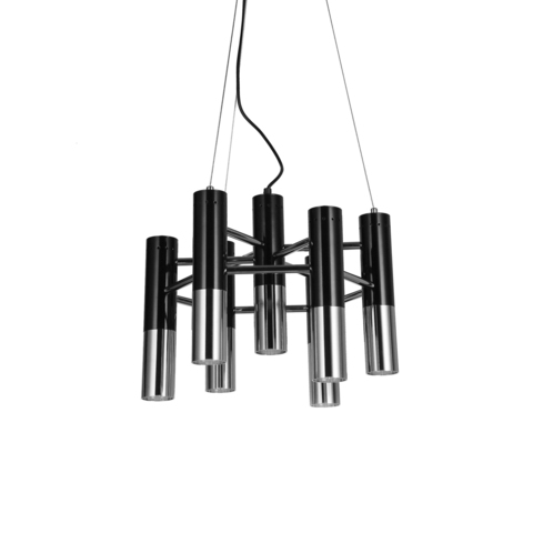 Люстра Ike Suspension черная-Silver 7 диаметр 42см.