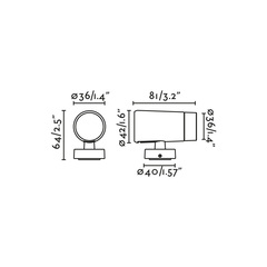 Проектор PUK черный Ш36 LED 4W 2700K 40°