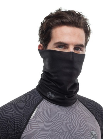 Картинка бандана-труба Buff CoolNet Solid Black - 11